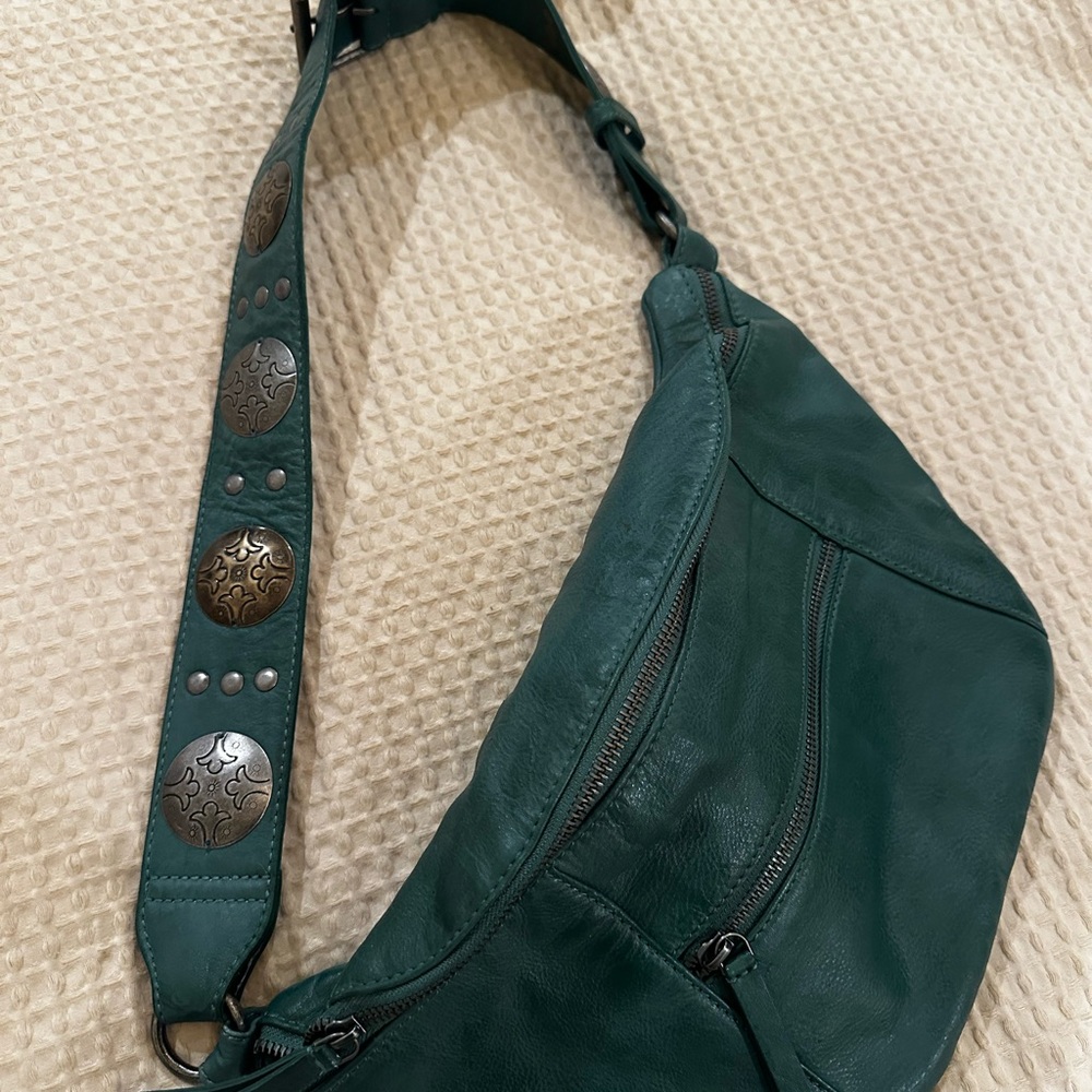 Turquoise Leather Bum Bag